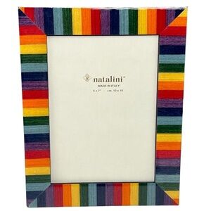 Natalini - ‘Rainbow’ wood picture frame. 5“ x 7“. NWT.
